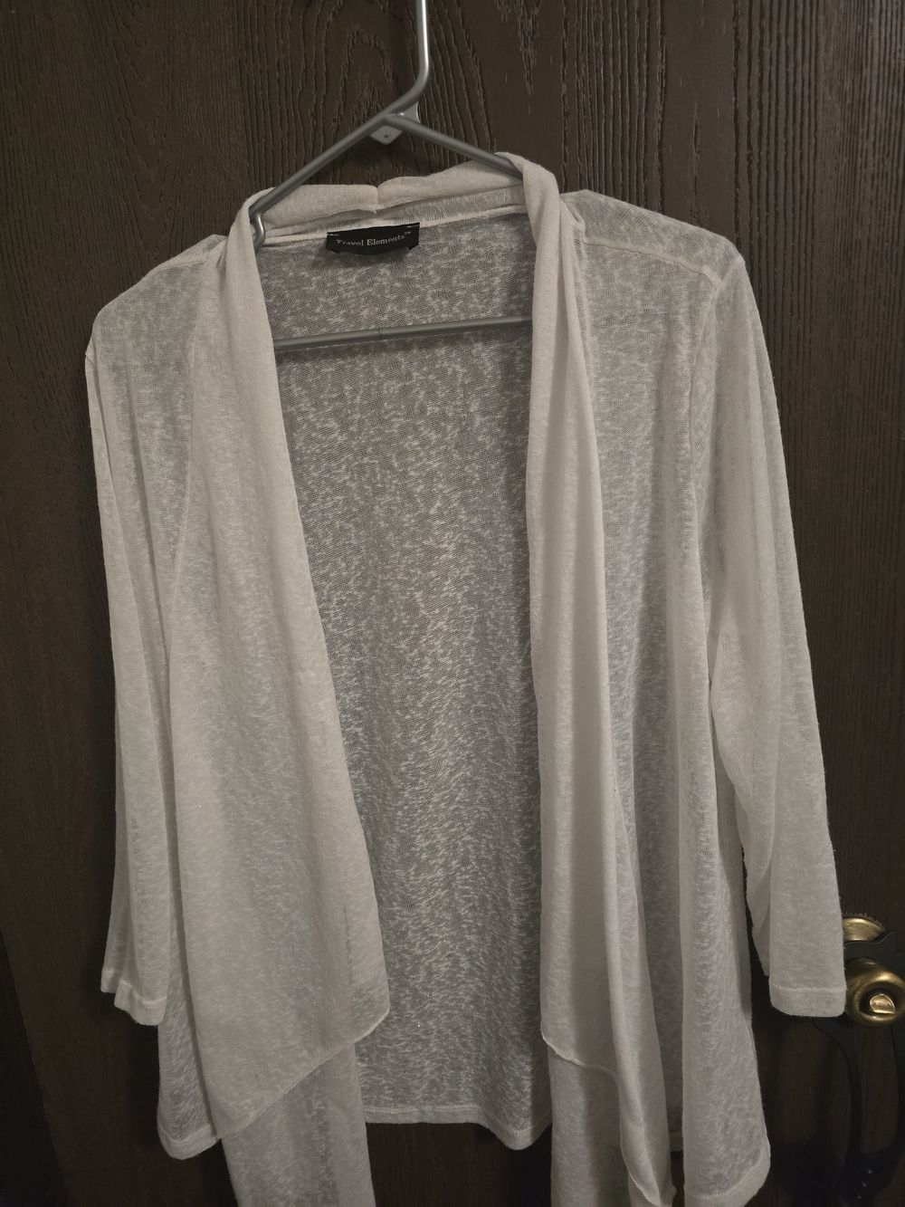 White Open-Front Women's Cardigan